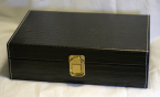 F�rvaringsbox f�r 12st, kroko Svart skinnimitation.
