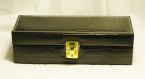 F�rvaringsbox f�r 6 st, kroko Svart skinnimitation.