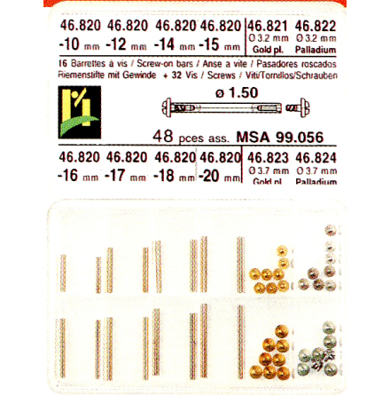 SORT. T-FSTE 1,5 MM VITA OCH GULA