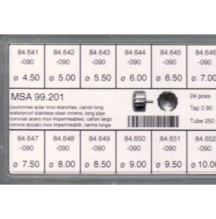 SORT. KRONOR 0,90 TUB250 L 24 ST STL 4,5-10 mm