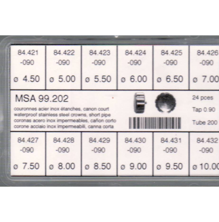 SORT. KRONOR 0,90 TUB200 K 24 ST STL 4,5-10 mm