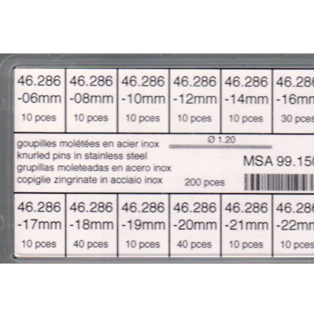 SORT. RFFLADE STLSTIFT 1,2 M 200 st 6-22 mm