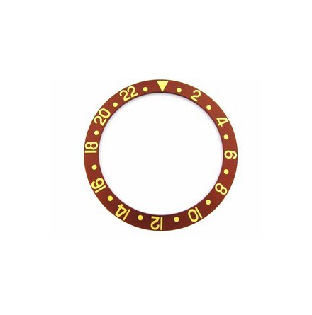 ROLEX SKALA TILL VRIDRING,BRUN GMT PLAST 30,15x37,7 BRUN/GUL