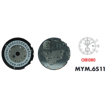 6S11 MIYOTA VERK HERR CHRONO