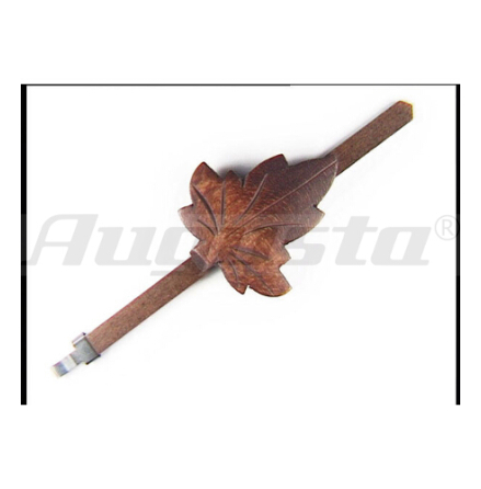 GÖKURSPENDEL litet löv 54x45 mm Mörkbrunt betsat löv, pendelstång med krok