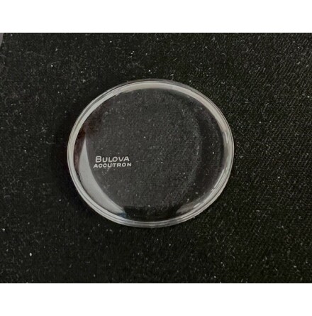 Bulova glas till skelettur, med tryck NOS - kan ha smmrken