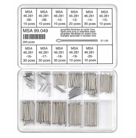 SORT. U-STIFT 1,0 6-20 MM TOTALT 200 STYCK